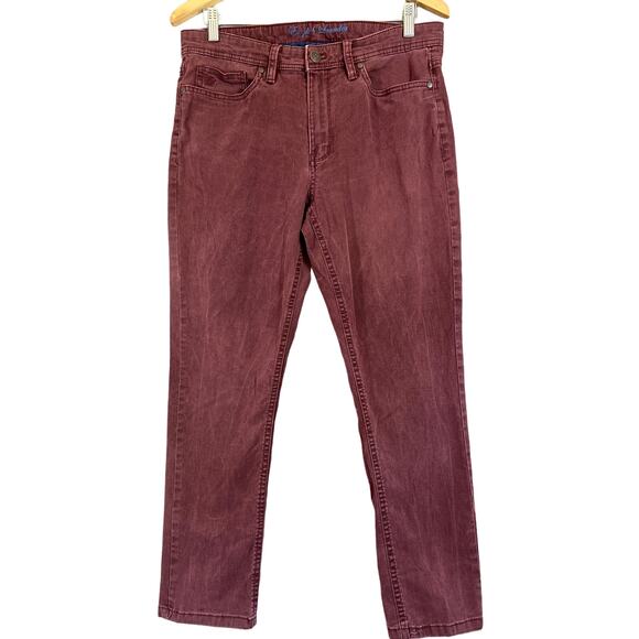 English Laundry Jeans Men 32x30 Dark Red Straight Leg Stretch Denim - Picture 1 of 10